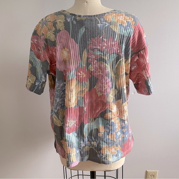 Vintage Joule Engergy -1990s- Floral Top- Multicolored- Size Medium - Picture 3 of 4